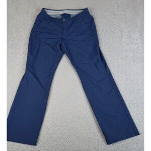Under Armour Pants Mens 34 x 30 Blue Loose UA Match Play Stretch Grip Waistband